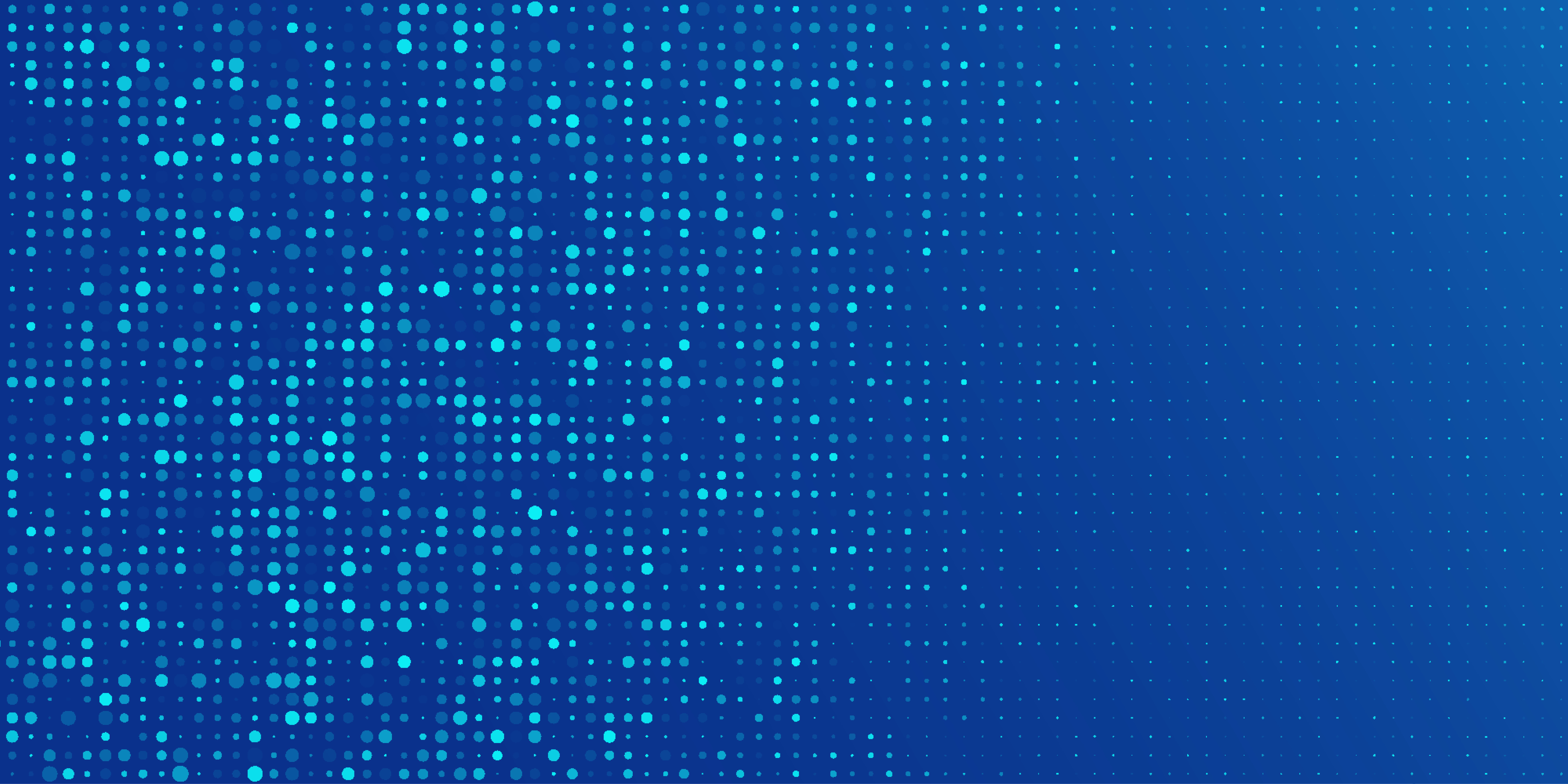Abstraktes Datenmuster in Blau mit leuchtenden Punkten, das digitale Vernetzung, Datenfluss und moderne Technologien symbolisiert.